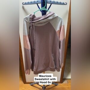 Maurices Women's Hoodie Sweater - Mauve and Gray